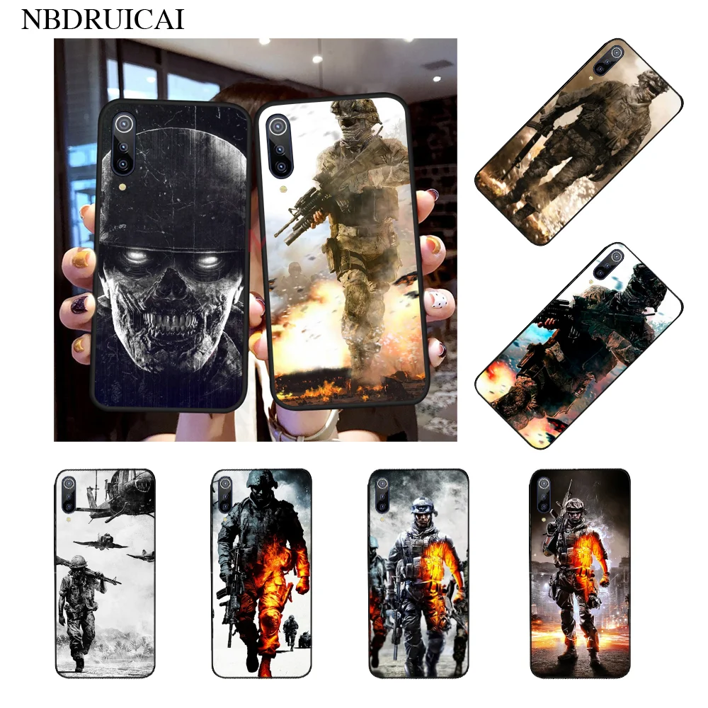NBDRUICAI боевые армейские солдаты первоклассный чехол черный для телефона Xiaomi 8 9 se 5X