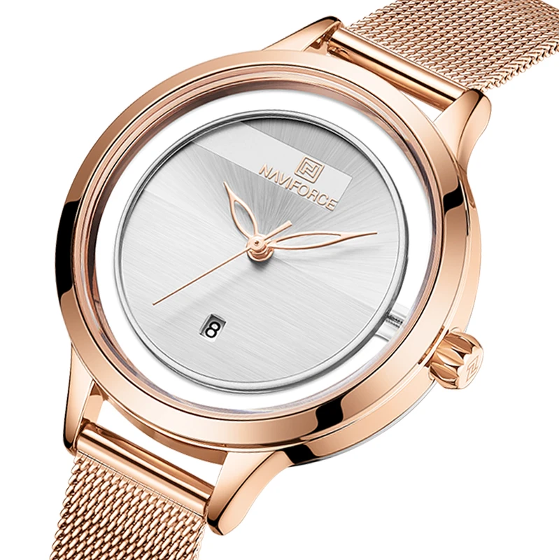 

Ladies Watches Fashion Simple Rose Gold Quartz Wristwatch Date Waterproof Clock Gifts for Women Reloj Mujer