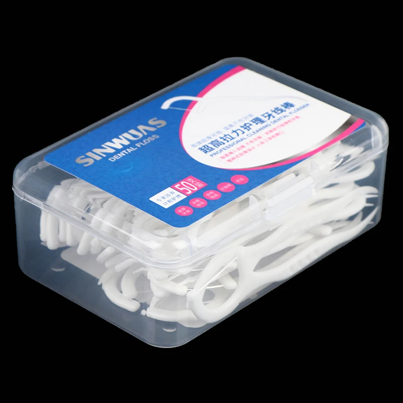 

50pcs Tooth Cleaning Interdental Brush Dental Floss Pick Flosser Toothpicks Teeth Stick Oral Hygiene Care