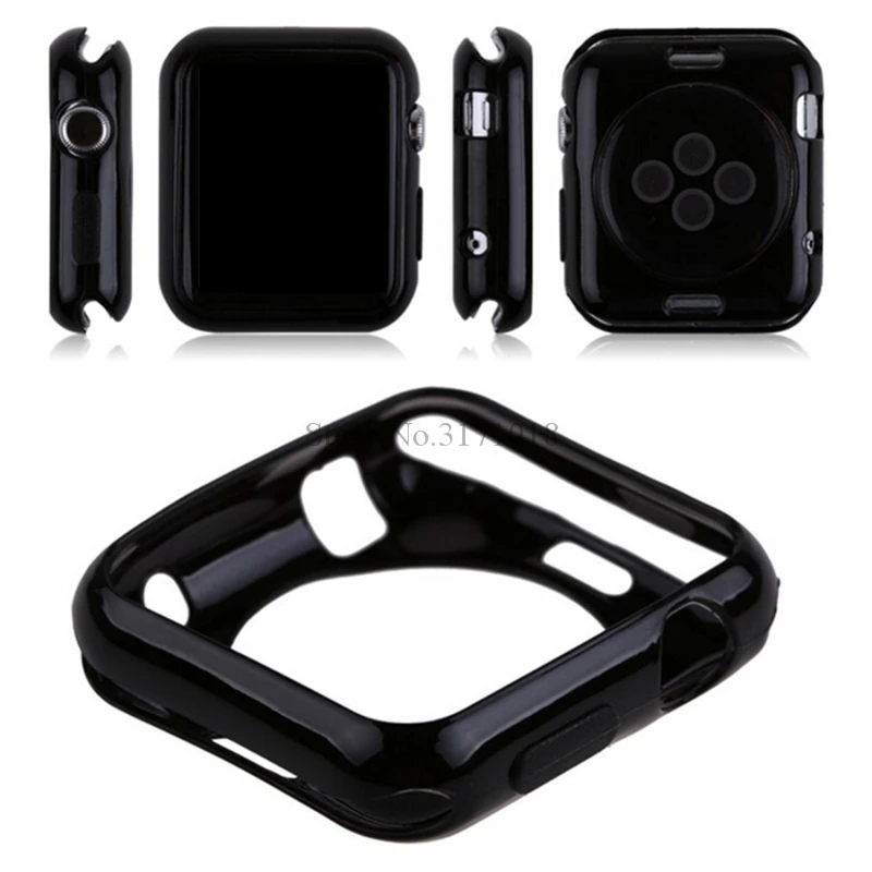 Прозрачный Ультратонкий Мягкий Силиконовый ТПУ защитный чехол для Apple Watch 44 мм 40 42