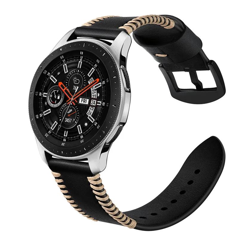 

Ремешок кожаный для наручных часов, браслет для Samsung Galaxy Watch 3 45 мм 41 мм Active 2 44 мм 40 мм Gear S3 Galaxy Watch 42 мм 46 мм, 20 мм 22 мм