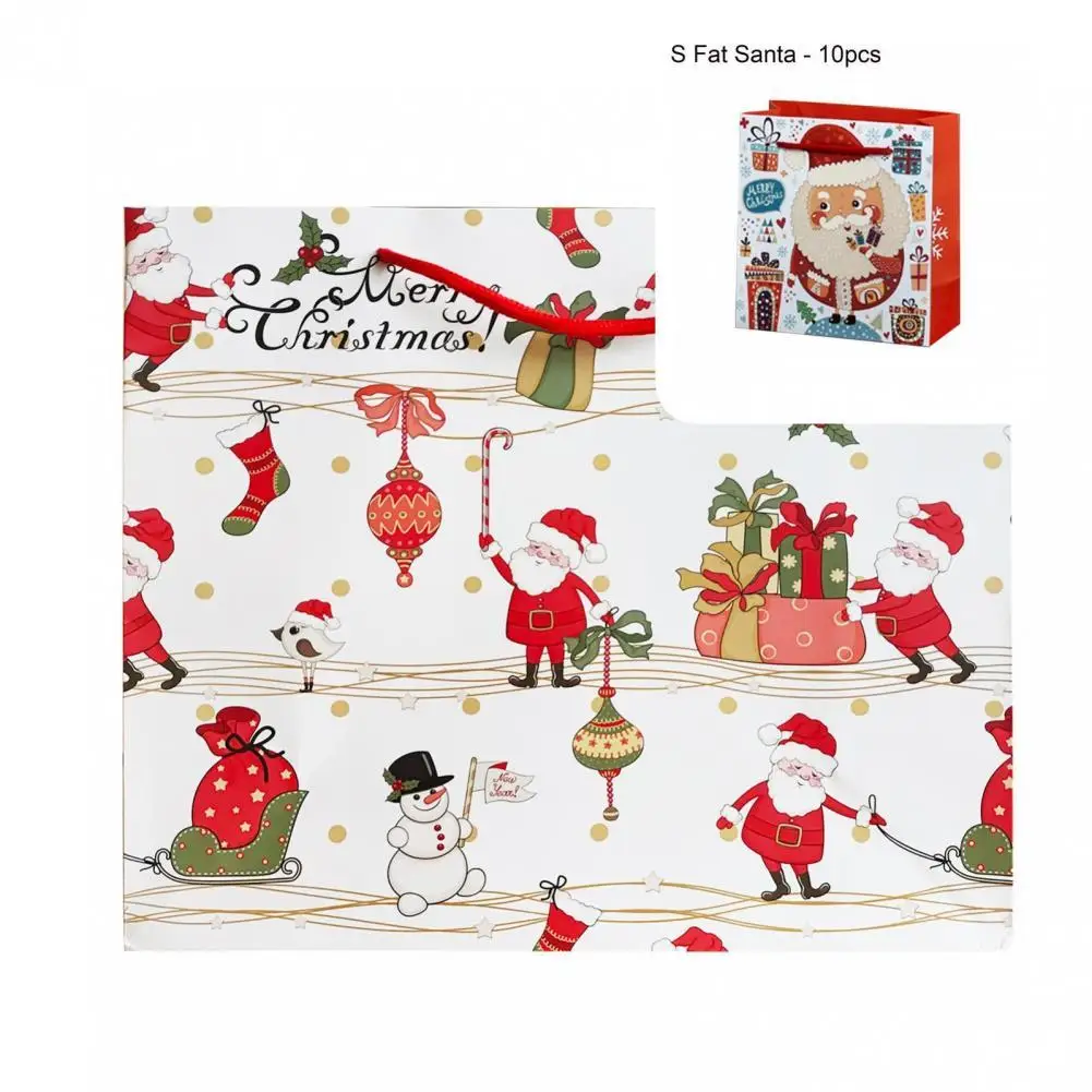 

Eye-catching Multicolor Festive Touch Handles Rope Gift Pouch for Kids