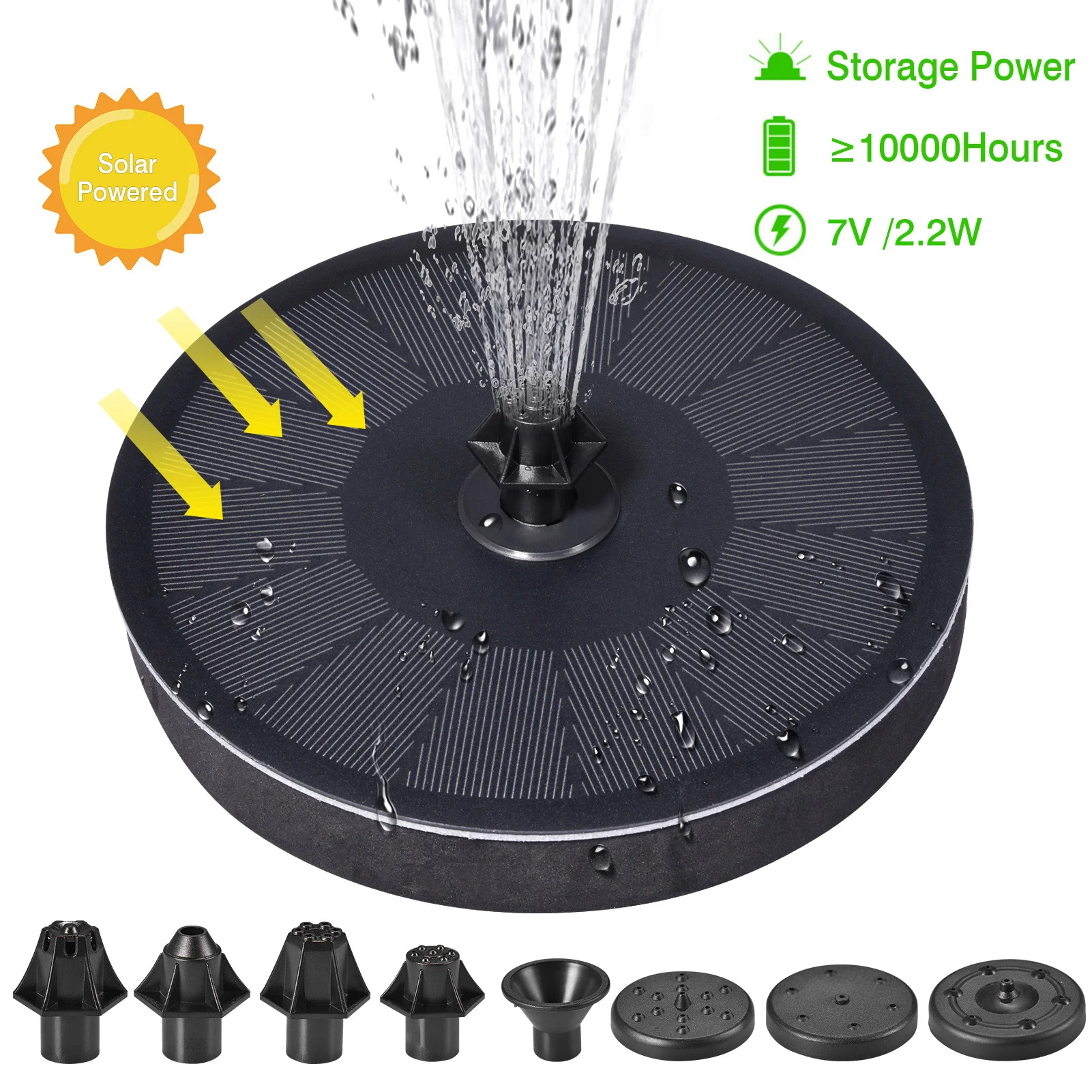 

New Fountain Pumps Solar Power Pumps Water Circulation Solar Plastic Water Circulation Pumps For Gardening Cleaning Bird Baths