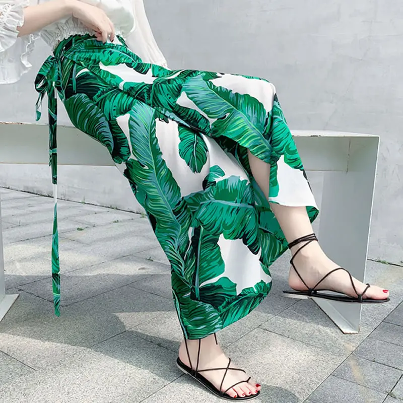 Летняя женская шифоновая юбка с леопардовым принтом и запахом Женская