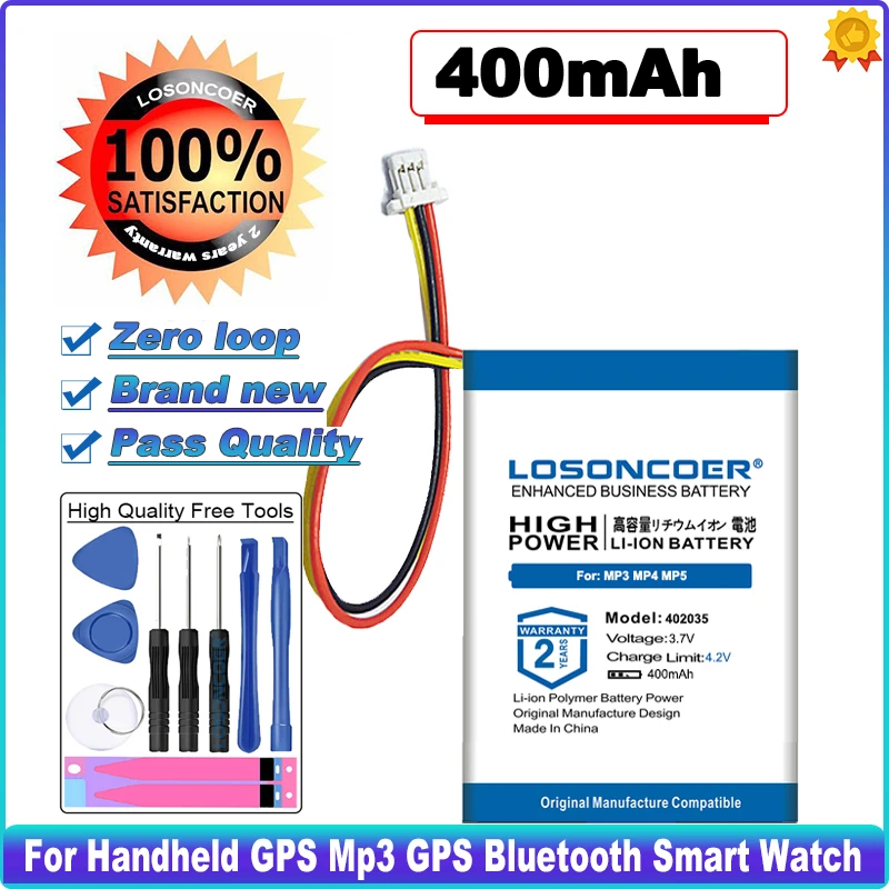 Для ручных GPS Mp3 Bluetooth Смарт-часов 402035 042035 литий-полимерная батарея LiPo
