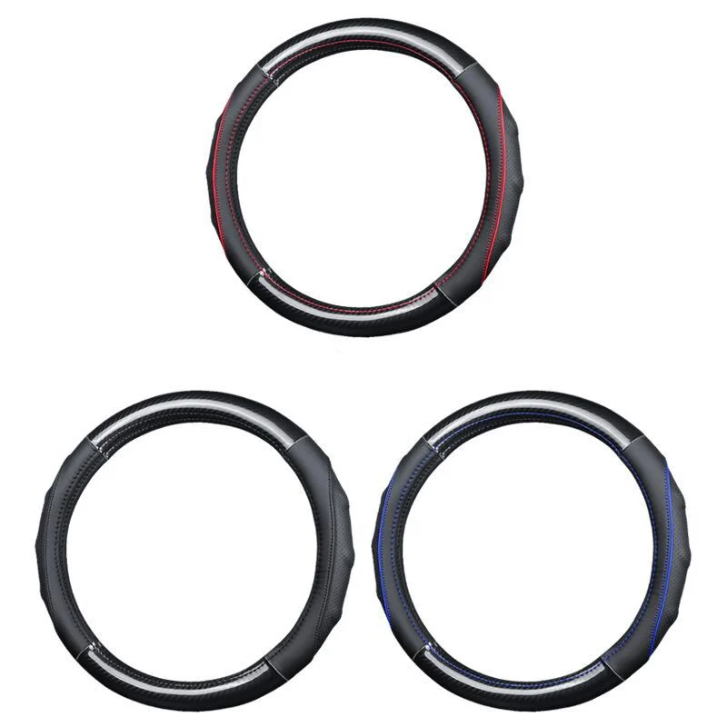 

Car Steering Wheel Cover D Shape Or Round For Kia k5 mohave morning niro optima 2017 2018 2019 2020 2021 picanto rio 2017 2018