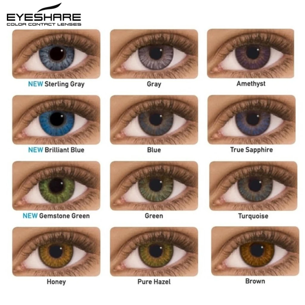Цветные линзы EYESHARE 3 тона серия цветные ed контактные для глаз контакты 14 5 ММ