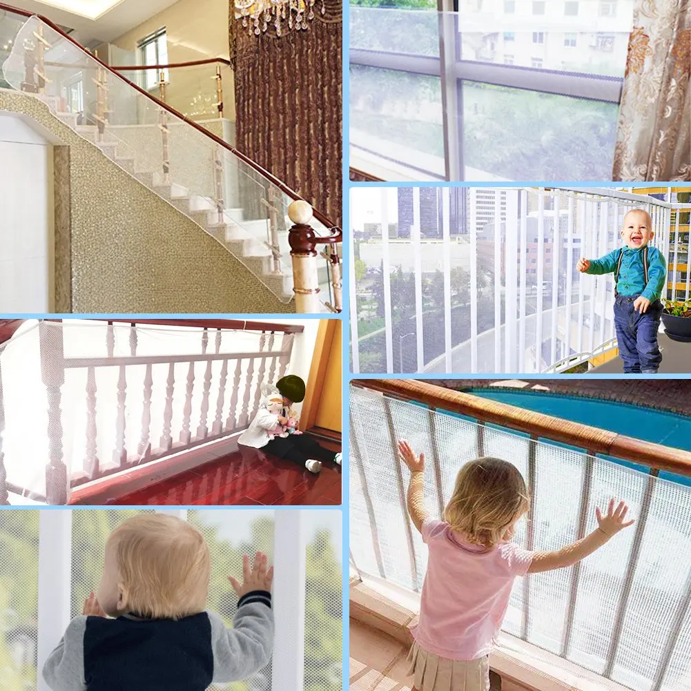 Durable Child Safety Protective Net Multipurpose Bannister Guard Deck Fence Fine Mesh for Balcony Stairs REME889 | Дом и сад