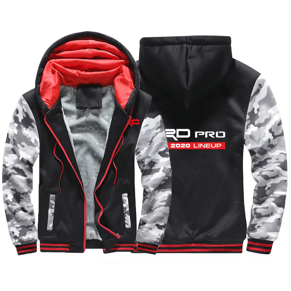 

NEW TOYOTA TRD PRD Winter Men's Brand Print College Thicken Jacket Sport Hoodies Zipper Sweatshirt Tracksuit Male Coat