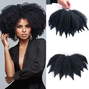 Накладные волосы для темнокожих женщин, 8 Дюймов, 30 г