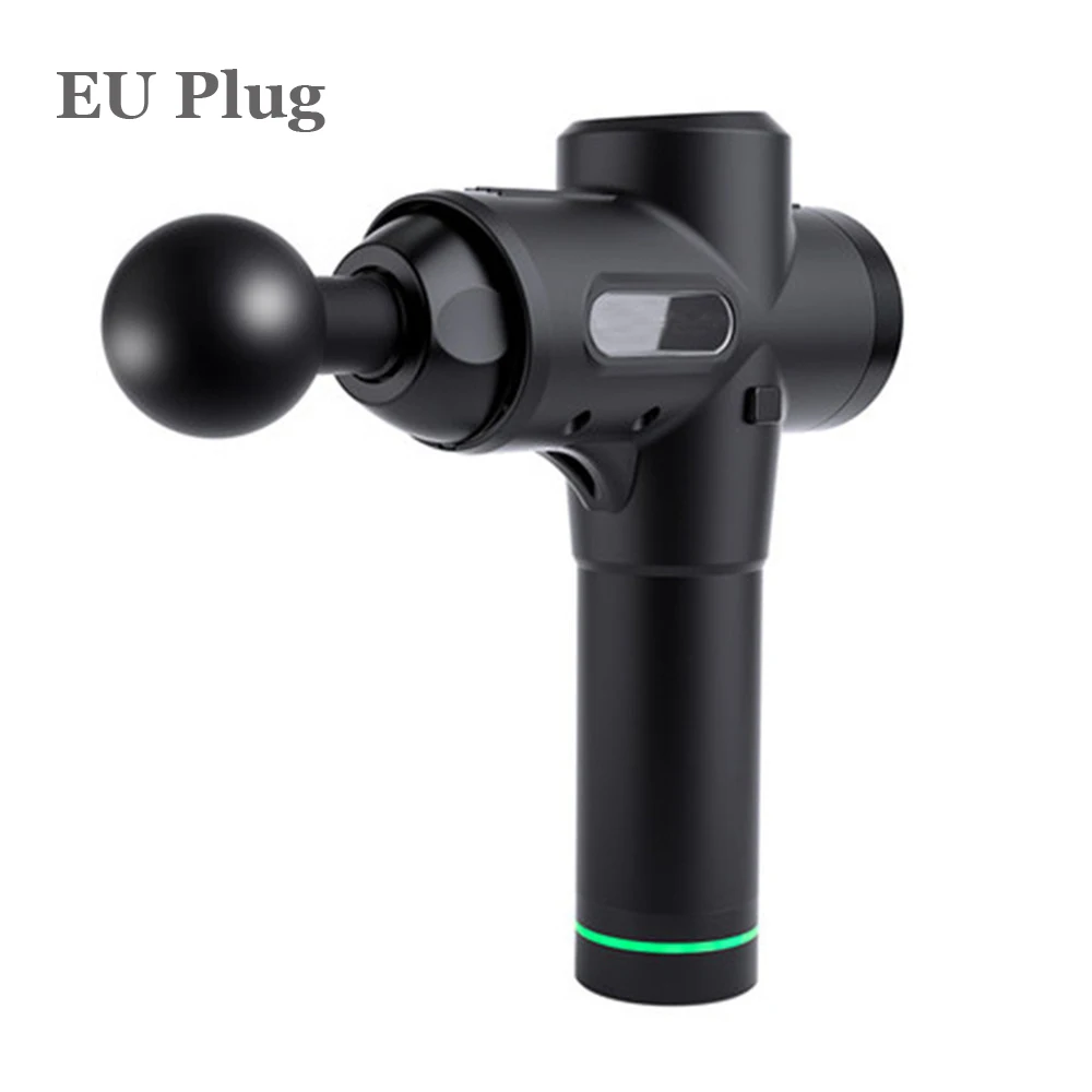EU Plug 3300р/мин мышечный массажный пистолет глубокая Вибрация ткани массажер для снятия боли в мышцах формирование тела упражнения массажер для похудения - Цвет: EU Plug