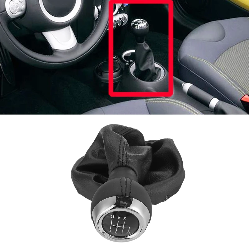 Car 6-Speed Manual Gear Shift Lever Knob Dust Cover for Mini Cooper R55 R56 R57 R58 R59 R60 R61 | Автомобили и мотоциклы