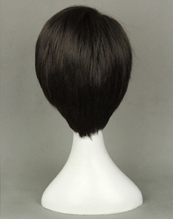 Парик для косплея Леви Аккерман из атаки титанов короткие прямые черные