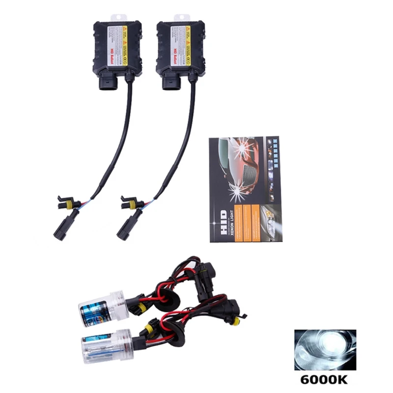

2pcs 6000k 9006 880/881 HID Xenon Headlight Conversion Bulbs Kit 55W