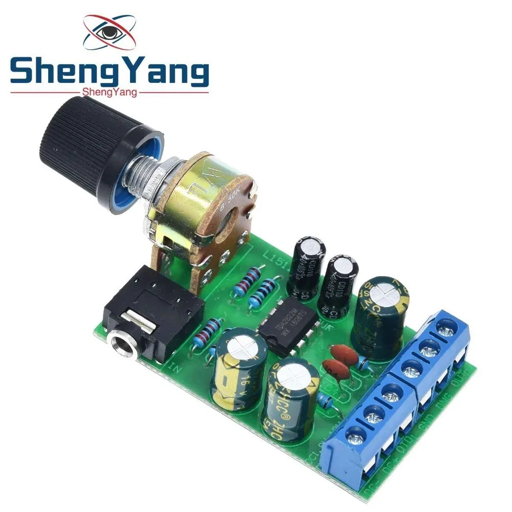 ShengYang Мини DC 3,7~ 12V 5V TDA2822M 2,0-CH стерео аудио усилитель мощности плата 3,5 мм AUX