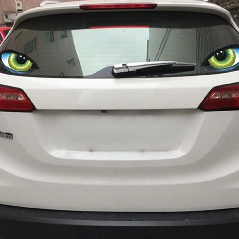 

Funny Design 3D Stereo Reflective Cat Eyes Pattern Car Sticker Car Side Fender Eye Stickers Adhesive Rearview Mirror Decal