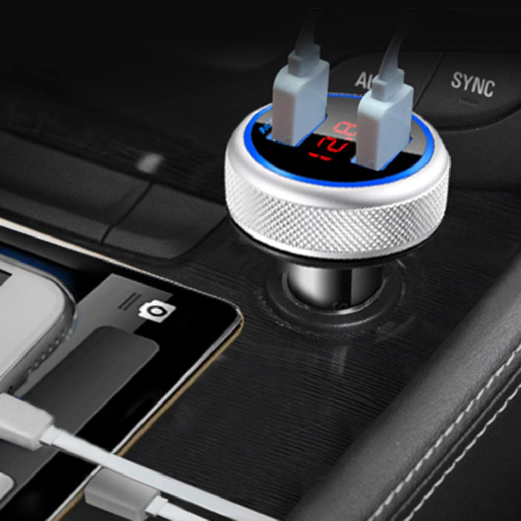 ACCNIC беспроводной fm передатчик Bluetooth автомобильный двойной USB 3 2A дисплей