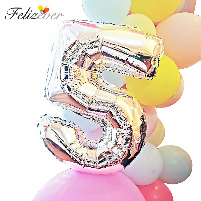 Алюминиевая подвесная фольга с алфавитом украшение для дня рождения цвет