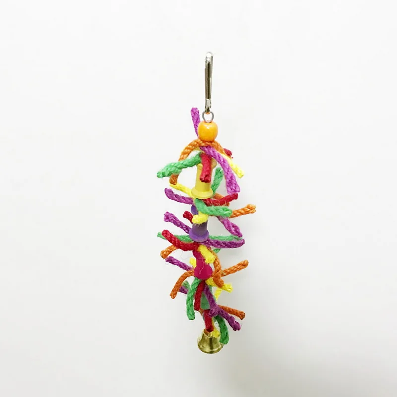 Parrot Toys Hanging Bell for Parrots Bird Squirrel Funny Chain Swing Toy Pet Supplies Climb Chew | Дом и сад