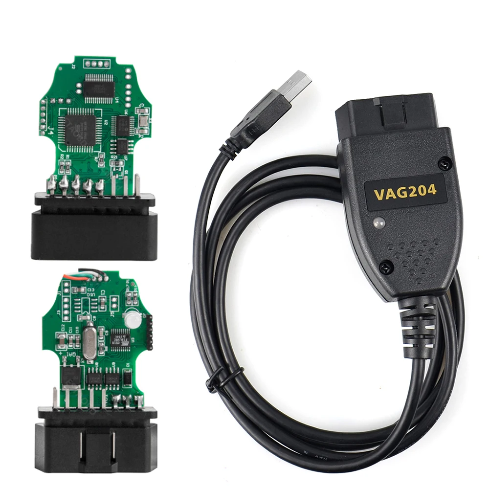 Сканер VAG V21.3 Tool KKL V20.12 COM Кабель OBD2 Диагностический кабель ATMEGA162 + 16V8 FT232RQ сканер HEX