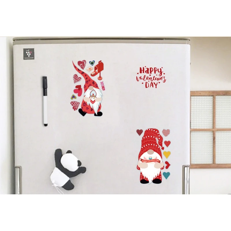 9 шт ко Дню Святого Валентина стикер на стену в форме сердца рождественские гном