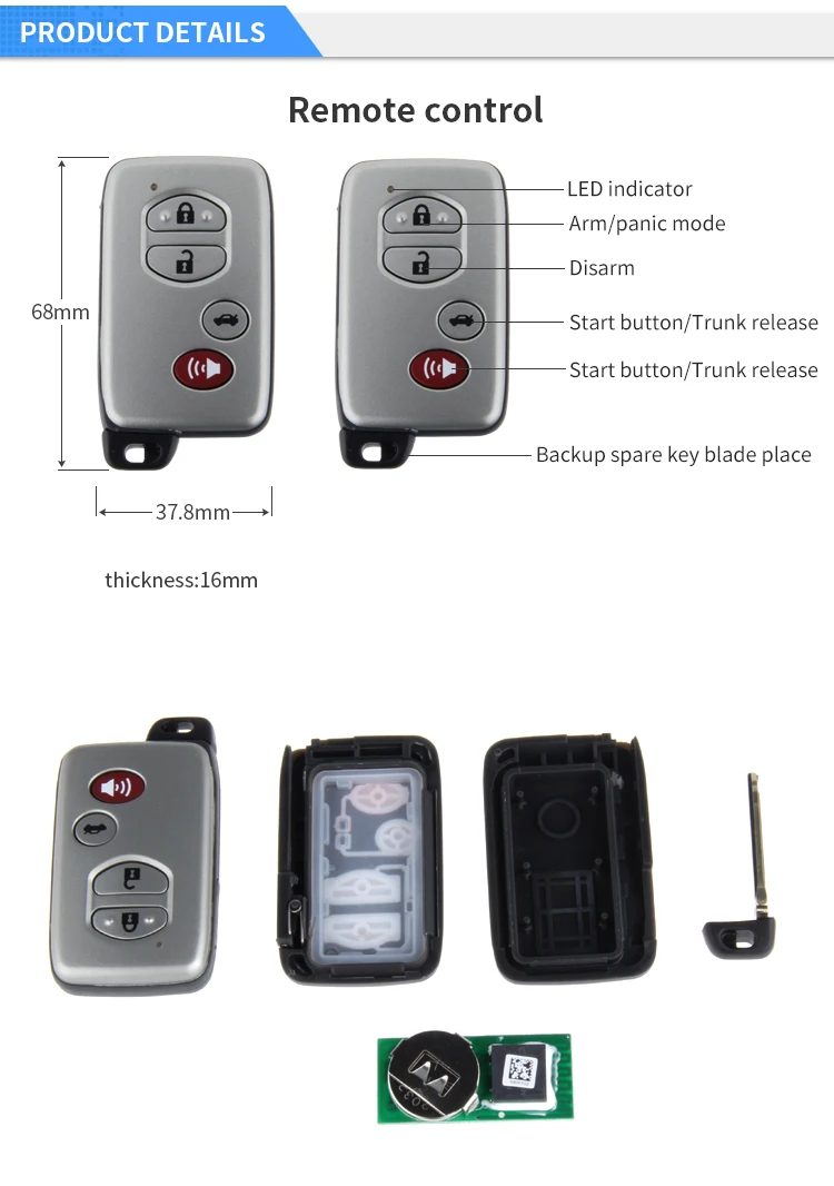 EASYGUARD автоблокировка разблокировка автосигнализации прыгающий код дистанционного запуска двигателя пусковая кнопка запуска пароль вход сигнализация удара DC12V