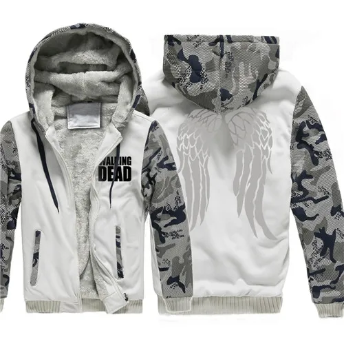 Бежевый The Walking Dead sweatshirts hoodies Cosplay spring winter thicken hoodie hip hop brand clothing harajuku sweatshirt tracksuits - Цвет: Бежевый