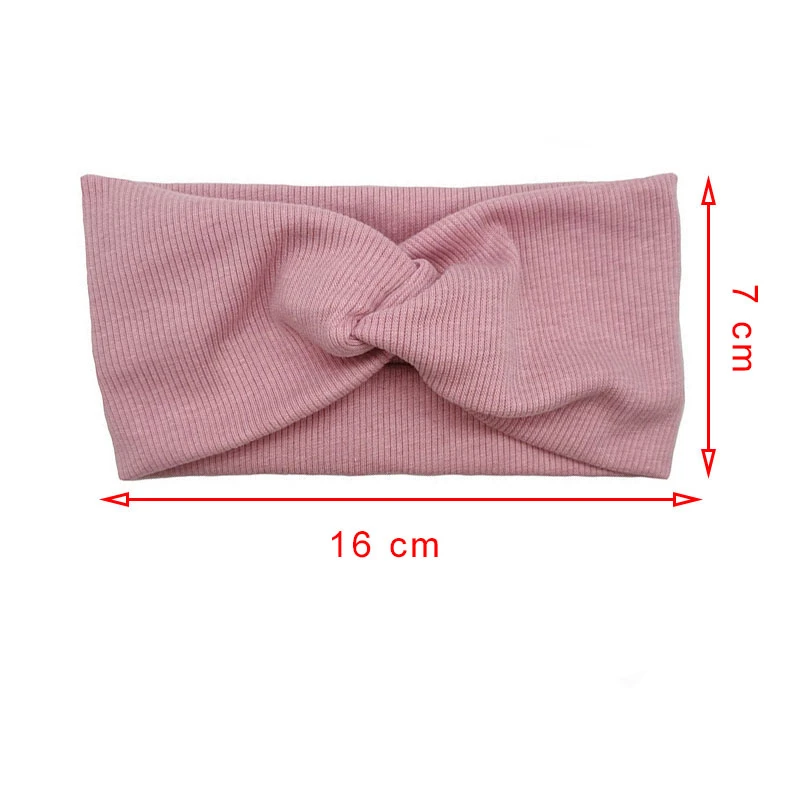

1 PCS Spring Summer Solid Color Baby Headband Girls Twisted Knotted Soft Elastic Baby Girl Headbands Hair Accessories Large Size