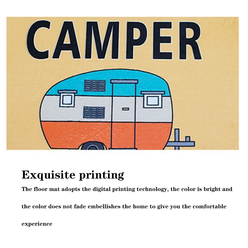 Фланелевый коврик с принтом автомобиля бытовой для ног противоскользящий