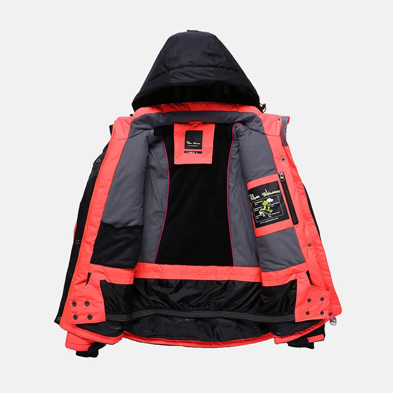 2019 лыжная одежда Женская Толстая теплая толстовка куртки комбинезоны женские