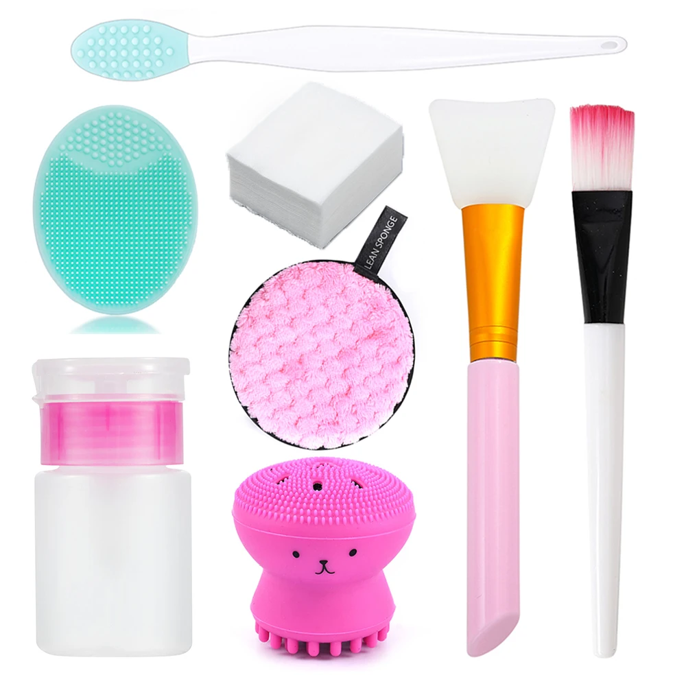 

Beauty Skin Care Set Wash Face Silicone Small Octopus Facial Cleansing Brushes Exfoliating Blackhead Mask Remover Skin Care Tool