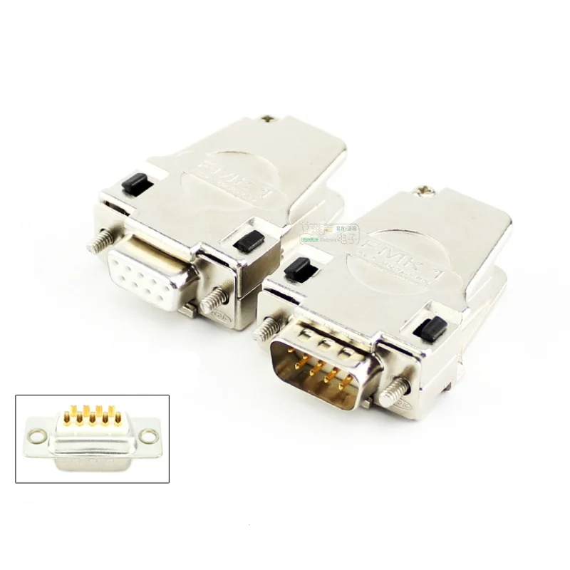 1 шт. женский DB9 отверстие мужской RS232 серийный сварочная головка с золотым