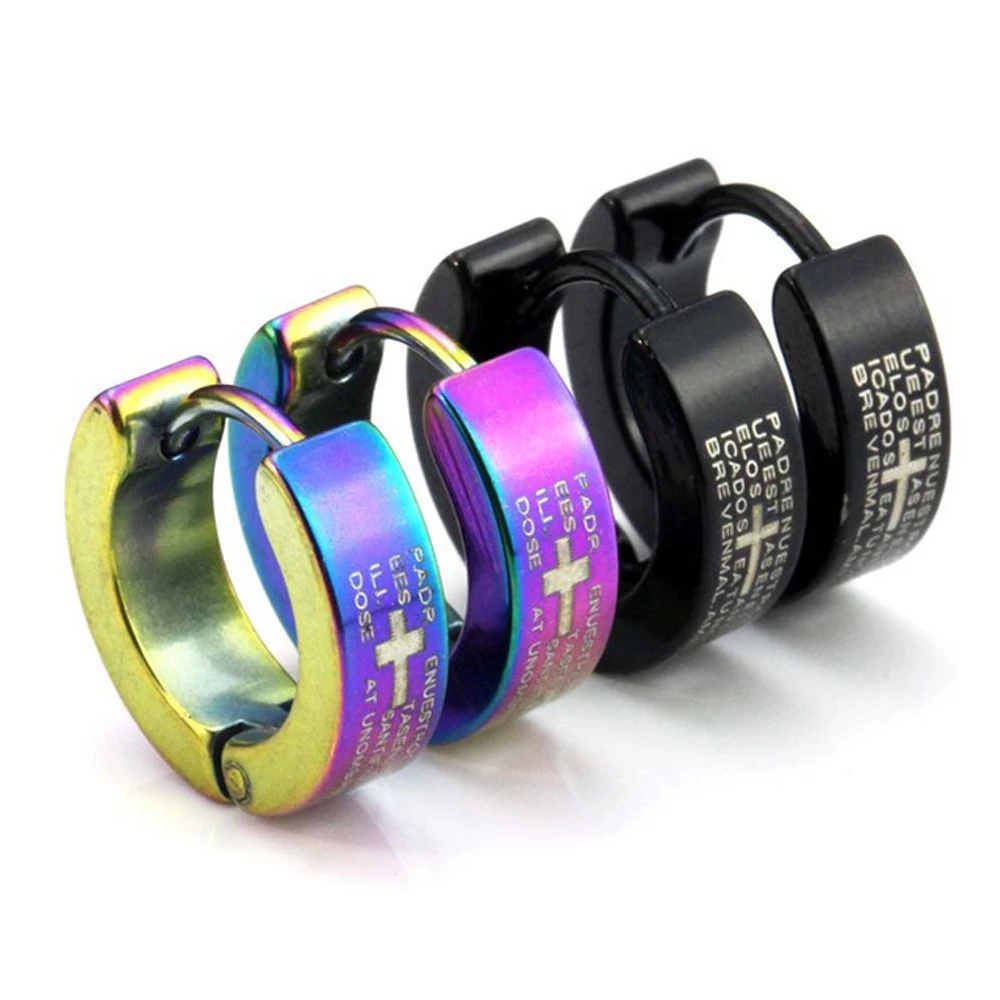 Женские стильные хит продаж Панк гипоаллергенные серьги-кольца из нержавеющей