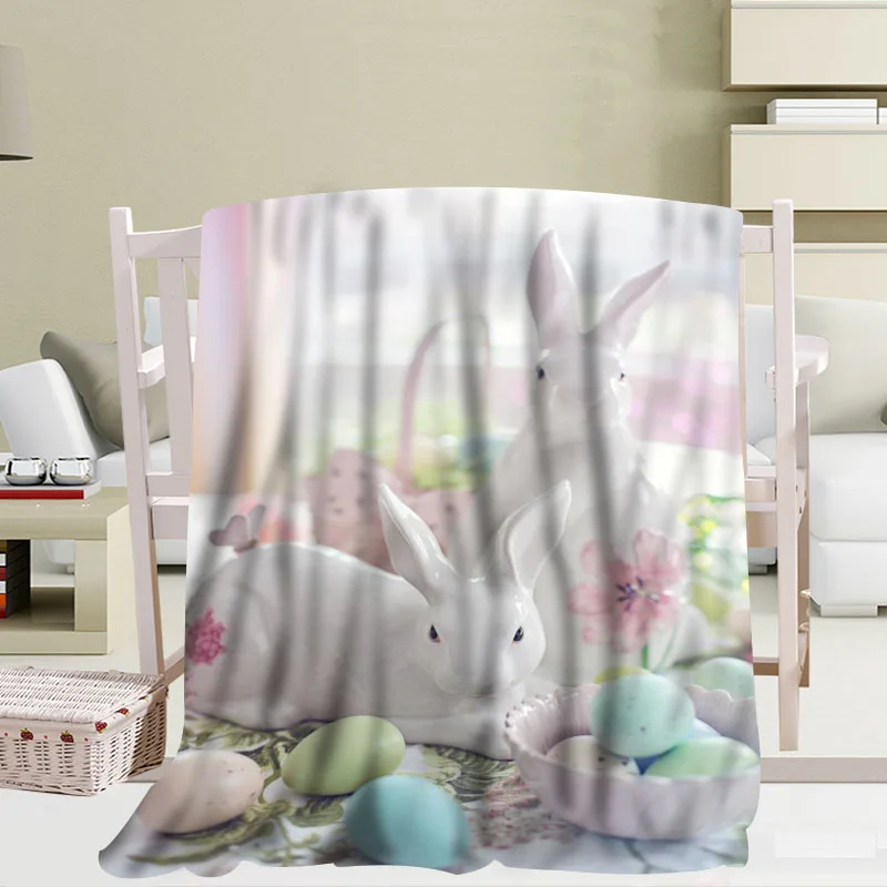 Economici Personalizzato Pasqua Coperta Corallo Coperte Da Viaggio Divano Falafel Coperte Morbido Soffice Caldo 56x80 Pollici 50X60inch 40X50inch