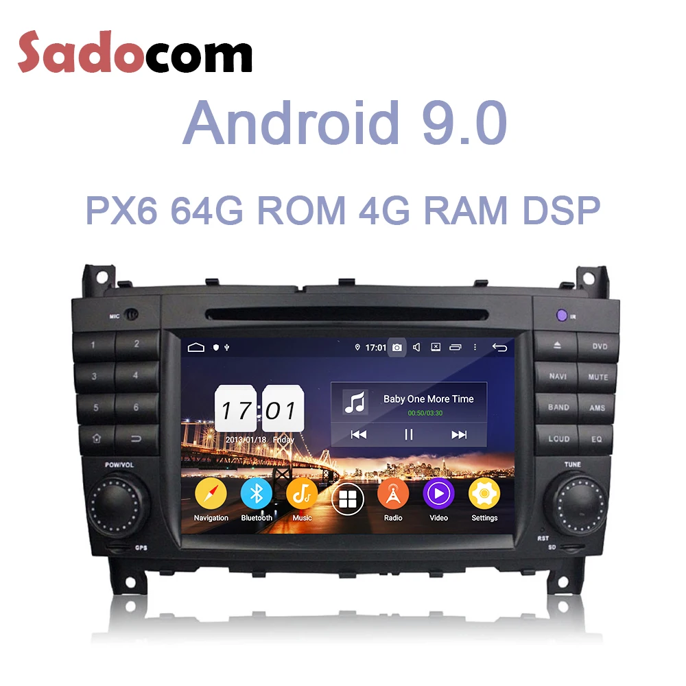 Ips TDA7851 2 din Android 9 0 Bluetooth 4 Гб ОЗУ 64 ПЗУ автомобильный dvd-плеер Wifi Авторадио для Benz W203