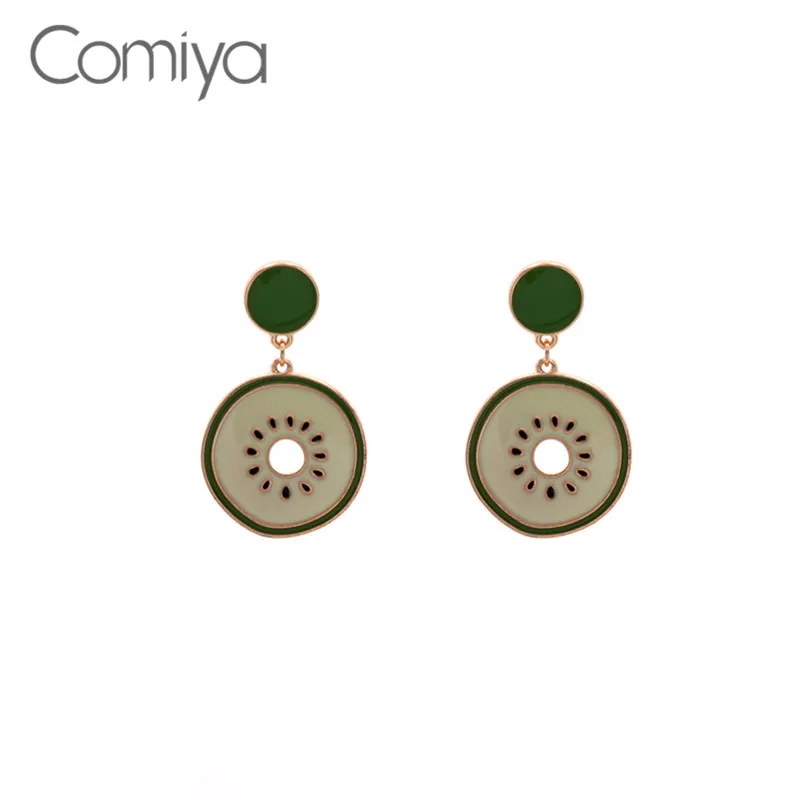 Серьги-подвески женские Comiya из цинкового сплава длинные золотого цвета кулон в