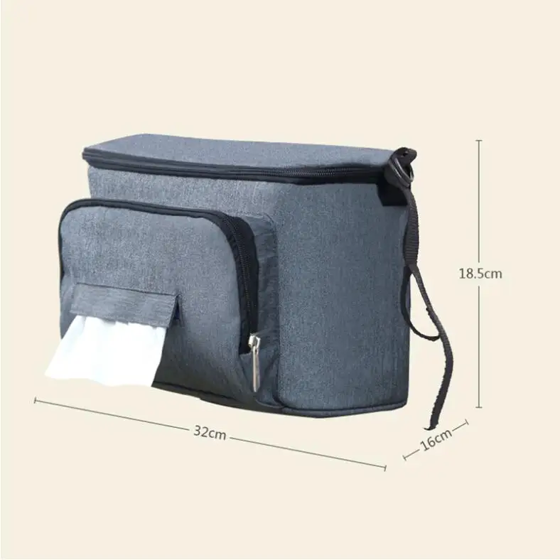 Diaper Bag For Baby Stuff Nappy Bag Stroller Organizer Baby Bag Mom Travel Hanging Carriage Pram Buggy Cart Two Bottle Bag