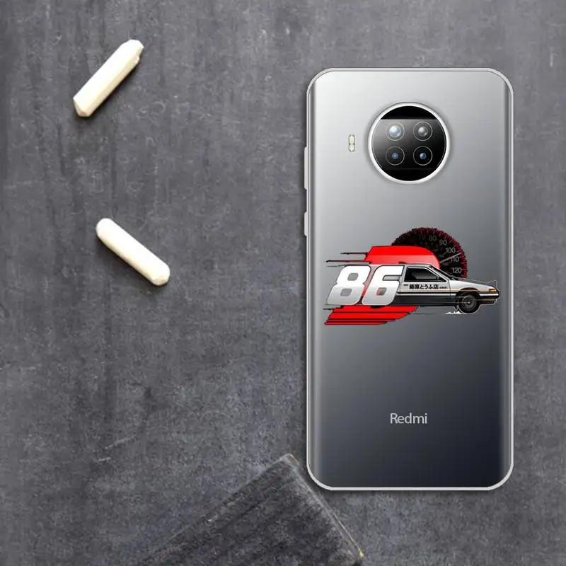 

Initial D high quality Phone Cases Transparent for Xiaomi Redmi note 10 t 8 9 pro lite 11