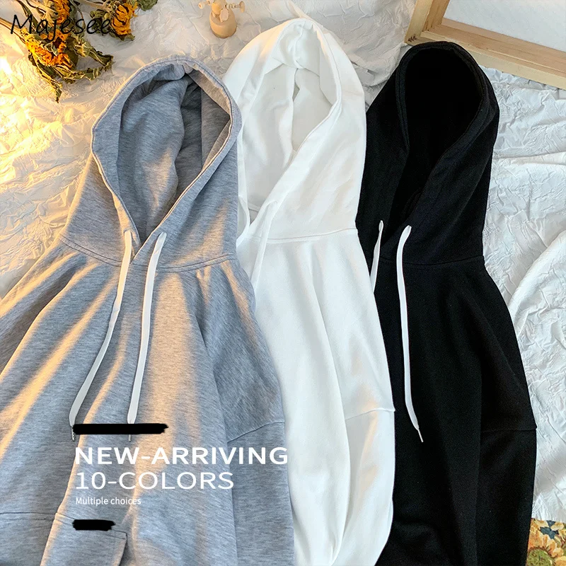 

Plus Size S-3XL Men with Hat Hoodies Solid Simple Fashion Loose Chic Ulzzang Streetwear Handsome Couples Various Colors Harajuku
