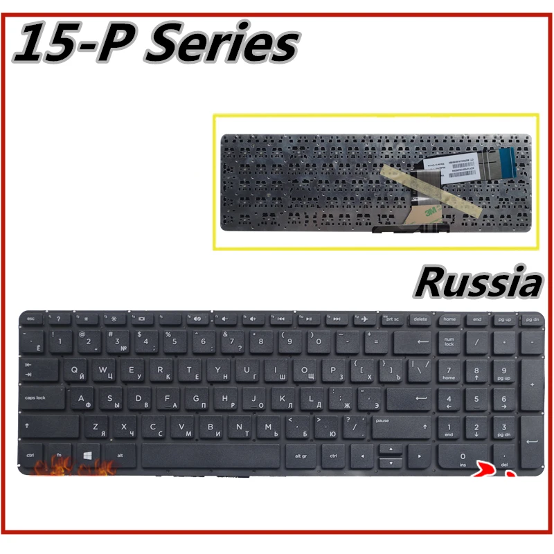 

Russia Language Laptop Keyboard Replacement For hp 15-P029TX P020 P030 P033AX 039ax p042ax 15-P000