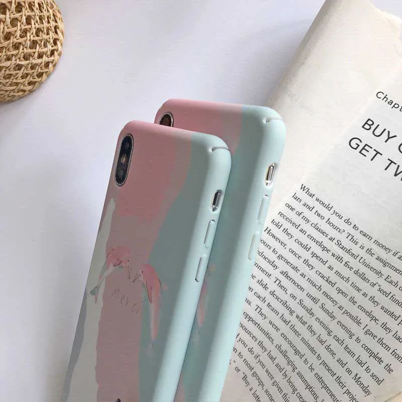 Милые Розовые дельфины Твердые чехлы из PC для huawei P20 P30 lite Nova 3 3i 4 5 5i Honor 8X 9X 7X 7C 9 10 lite 20 V20 Y7Prime Y9