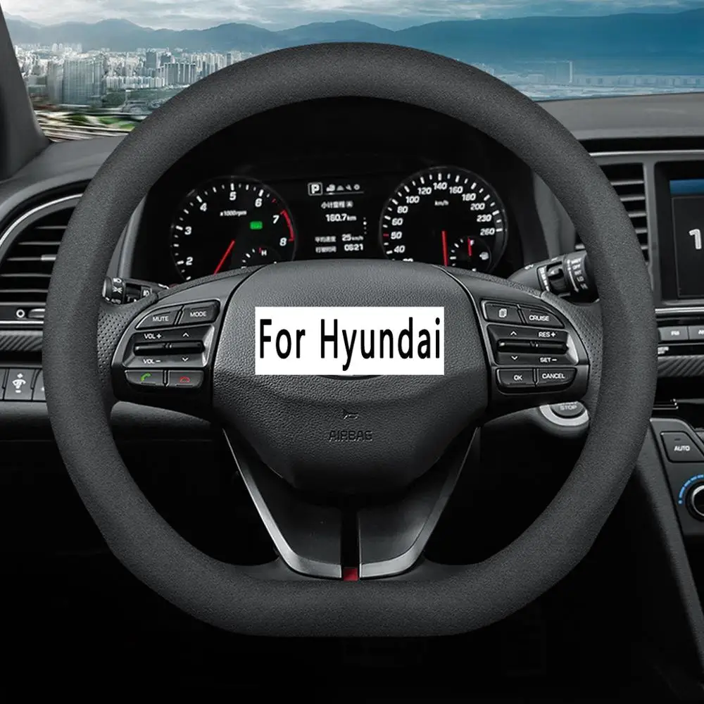 Чехол на руль из замшевой кожи для Hyundai Grand i10 i20 i30 GT i40 ix20 Ioniq Veloster Xcent Genesis купе elantra 38