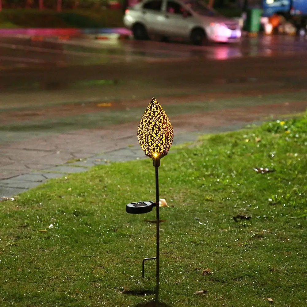 

LED Lawn Light Olive Shaped Decorative Lamps Waterproof Solar Energy Operated White Lighting for Landscape Courtyard Garden