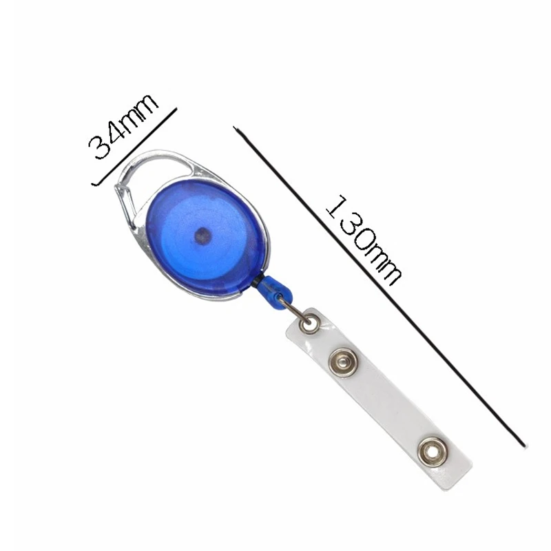 

1PC Plastic Retractable Pull Badge Reel Nurse Student Worker Name ID Card Badge Holder Clip Business School Office Supplies