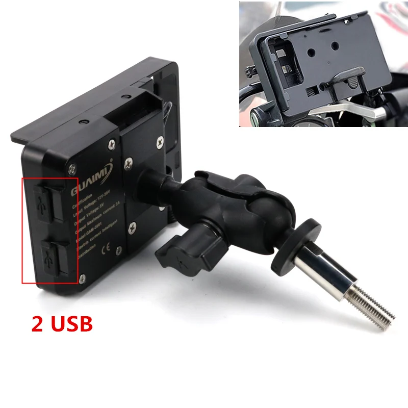 Мотоцикл USB зарядное устройство крепление мобильный телефон стойки держатель GPS