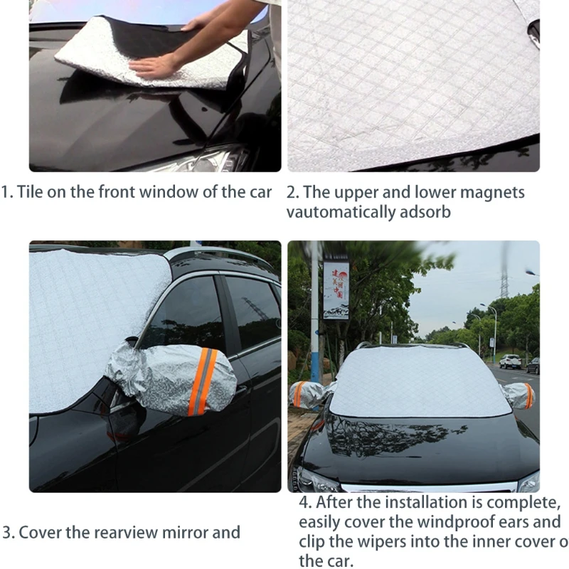 

Universal Automobiles Car Snow Cover Windshield Sunshade Dust Protective Guard T21E