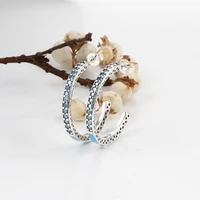 original s925 sterling silver pan earring hot colored enamel heart shaped shining diamond earrings for wedding fashion jewelry