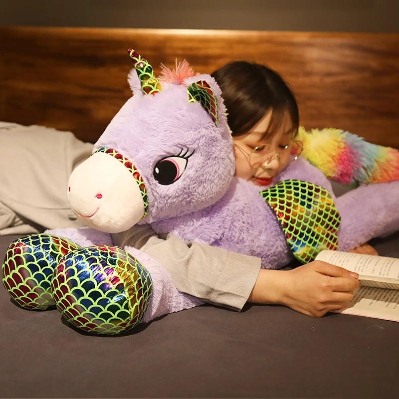 1 шт. 90 см милый ангел единорог с крыльями плюшевые игрушки kawaii Большой плюшевый