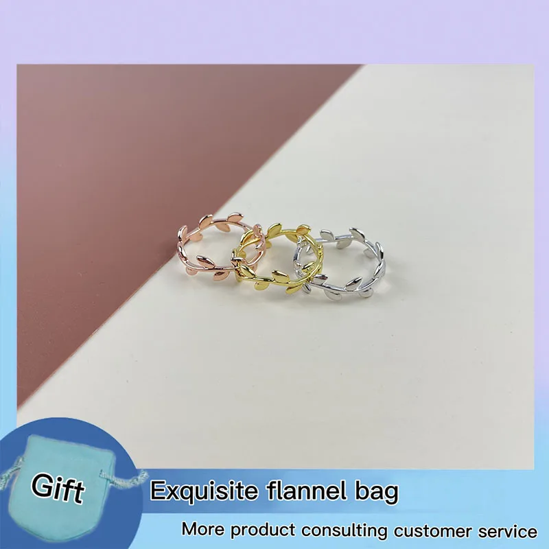 

Classic 1:1 ring, luxury brand. Leaf ring, jewelry gift for girlfriend, engagement gift, free shipping