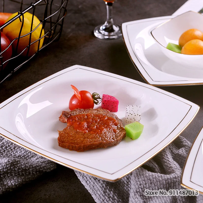 

Western Steak Ceramic Tableware Afternoon tea outdoor party dinner plate Pasta plate Family restaurant supplies